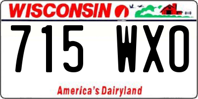 WI license plate 715WXO