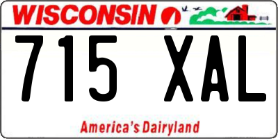 WI license plate 715XAL
