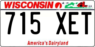 WI license plate 715XET