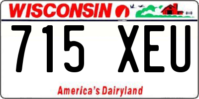 WI license plate 715XEU