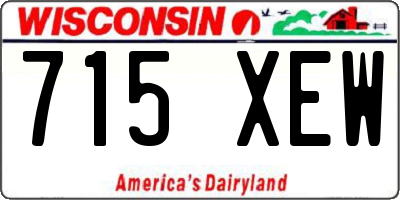 WI license plate 715XEW