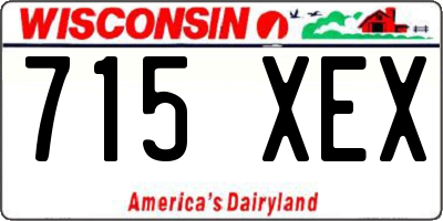 WI license plate 715XEX