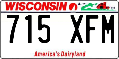 WI license plate 715XFM