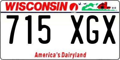 WI license plate 715XGX
