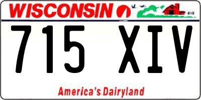 WI license plate 715XIV