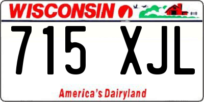 WI license plate 715XJL
