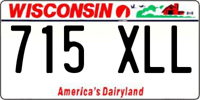 WI license plate 715XLL