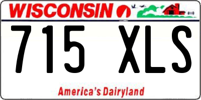 WI license plate 715XLS