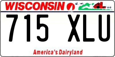 WI license plate 715XLU