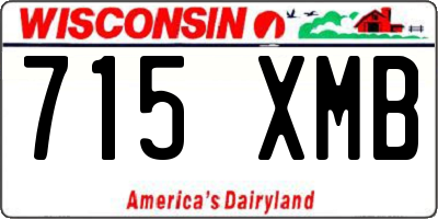 WI license plate 715XMB
