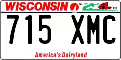 WI license plate 715XMC