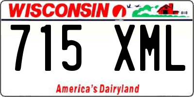 WI license plate 715XML