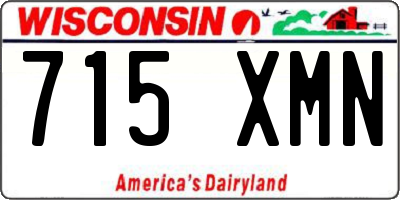WI license plate 715XMN