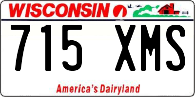 WI license plate 715XMS