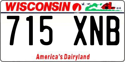 WI license plate 715XNB