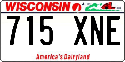 WI license plate 715XNE