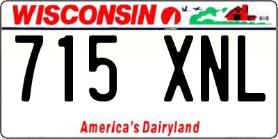 WI license plate 715XNL