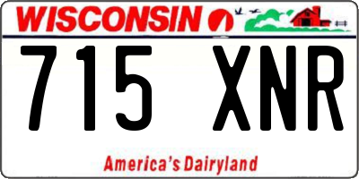 WI license plate 715XNR