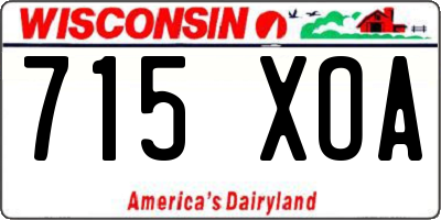 WI license plate 715XOA