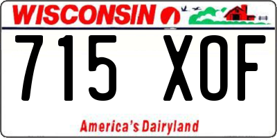 WI license plate 715XOF