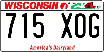 WI license plate 715XOG