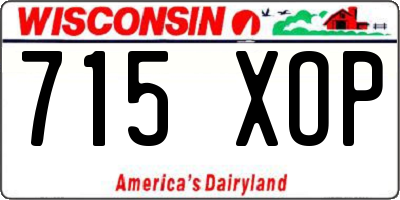 WI license plate 715XOP