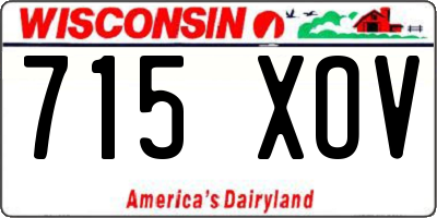 WI license plate 715XOV