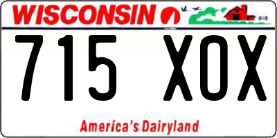 WI license plate 715XOX