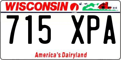 WI license plate 715XPA