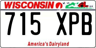 WI license plate 715XPB