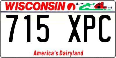 WI license plate 715XPC