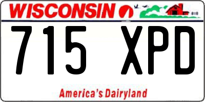 WI license plate 715XPD
