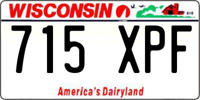 WI license plate 715XPF