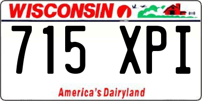 WI license plate 715XPI