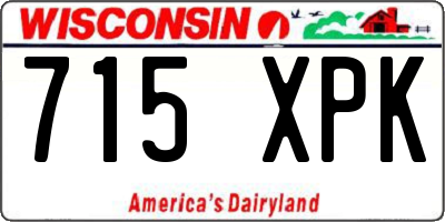 WI license plate 715XPK