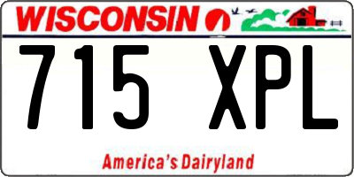 WI license plate 715XPL