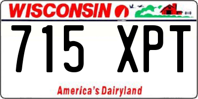 WI license plate 715XPT