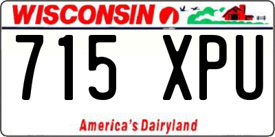 WI license plate 715XPU