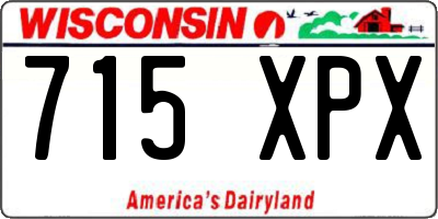 WI license plate 715XPX