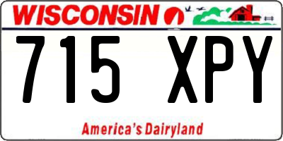 WI license plate 715XPY