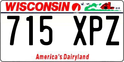 WI license plate 715XPZ