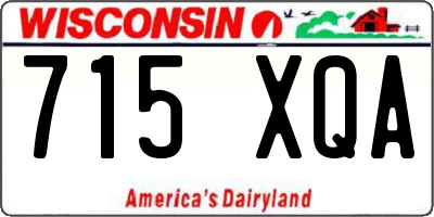 WI license plate 715XQA
