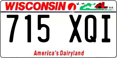 WI license plate 715XQI