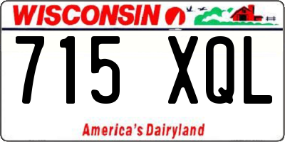 WI license plate 715XQL