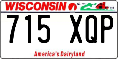 WI license plate 715XQP