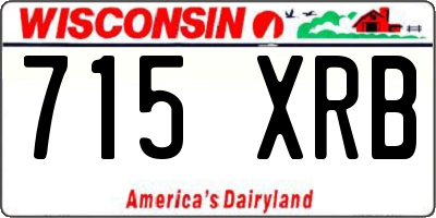WI license plate 715XRB
