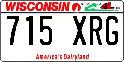 WI license plate 715XRG