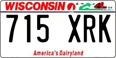 WI license plate 715XRK
