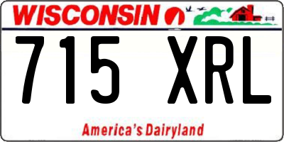 WI license plate 715XRL