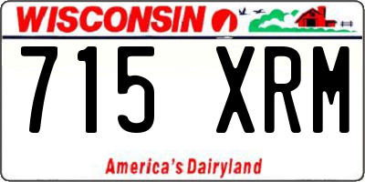 WI license plate 715XRM